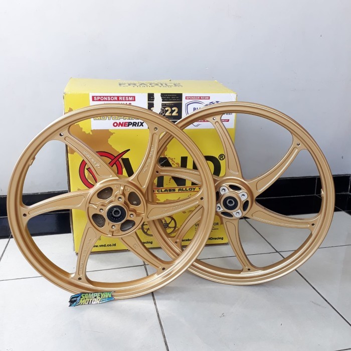 Velg Racing Set Suzuki Rgv Satria R 120 2Tak Vnd Sixstar Gold Matte Barang Langka