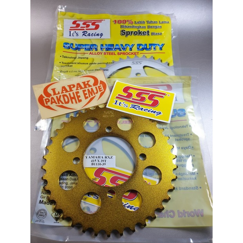 Gear Belakang Sss 415 39 Rx King Rxz Jupiter Z 110 Fizr Jupiter Mx Njmx Alfa Rxs Rzr Crypton Steel G