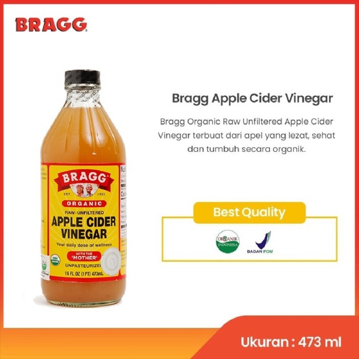 

BRAGG Organic Apple Cider Vinegar Raw - Unfiltered 16oz 473ml