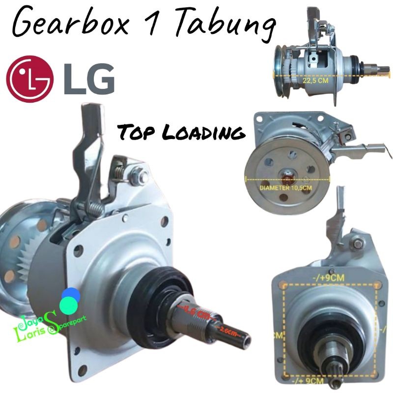 Gearbox Besi Mesin CuCi 1 Tabung 8 kg Turbo Drum LG