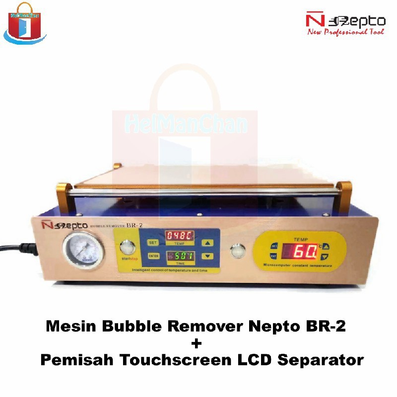 Mesin Bubble Remover Nepto BR-2 + Pemisah Touchscreen LCD Separator