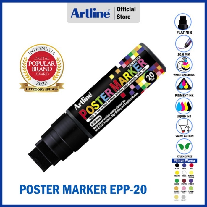 

TERBARU! SPIDOL ARTLINE POSTER MARKER 20MM EPP-20