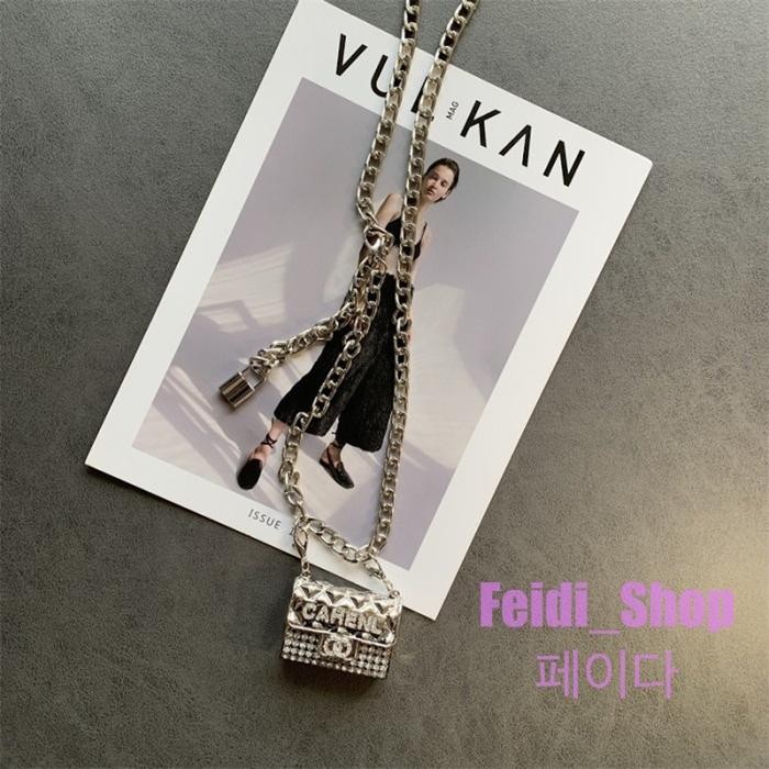 FEIDI - Waist Bag Metal Mini Chain Belt Fashion Korea " Tas Petite" pinggang wanita waist bag
