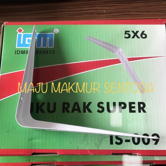 SIKU RAK IGM PUTIH 5*6/SIKU PENYANGGA/SIKU BENGKOK/PENYANGGA MEJA LEMA