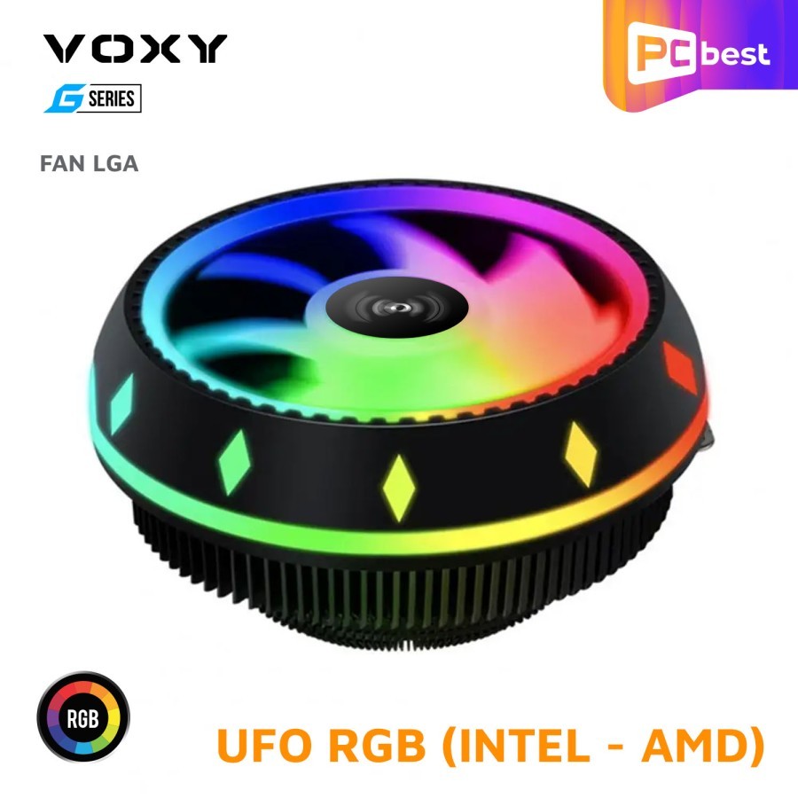 FAN LGA Processor RGB UFO Fan Gaming Intel AMD LGA 1155 FC200