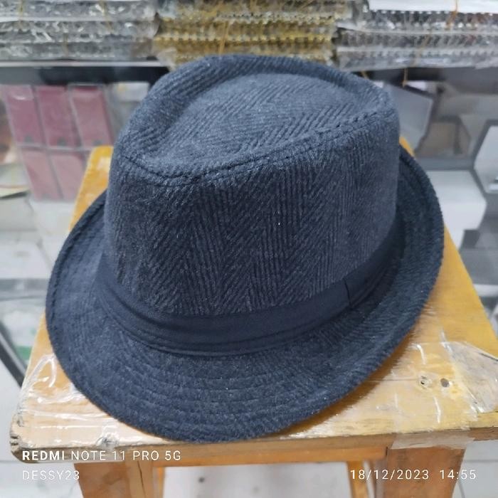 Terbaru Topi Fedora Wol Corak Pria Wanita Dewasa Topi Import