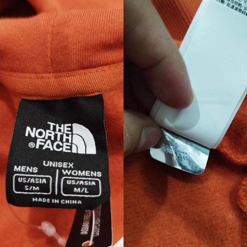 Sweater Pria The North Face Men Logo Play Pullover Hoodie Big Logo Burnt Ochre Orange Original TNF