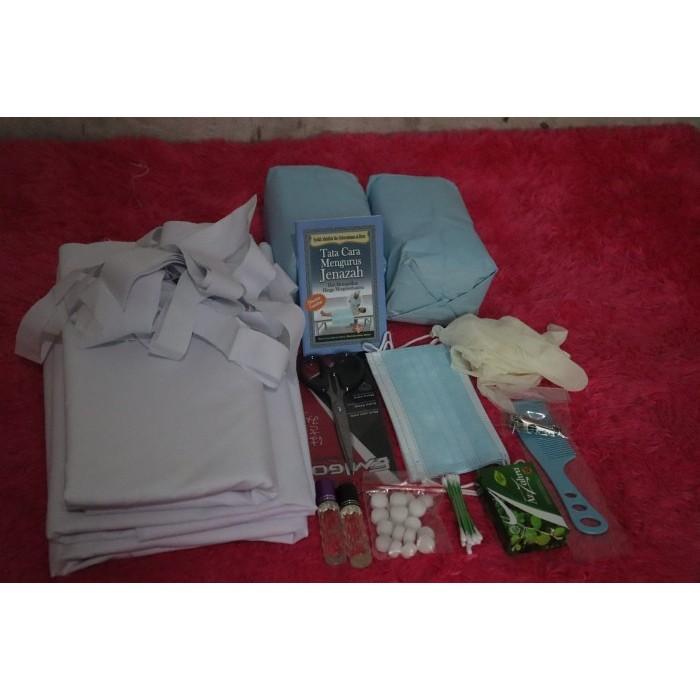 READY KAIN KAFAN WANITA AKHWAT- PAKET LENGKAP JENAZAH-PREMIUM