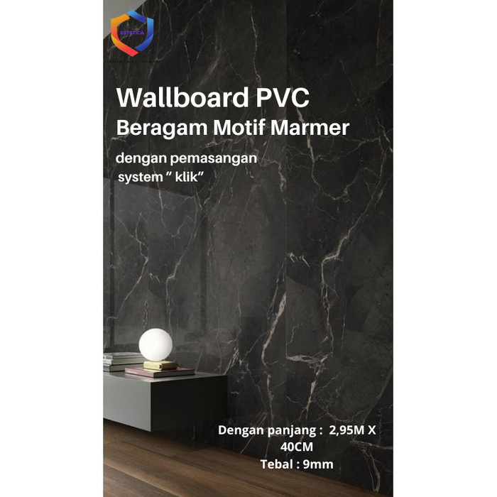 Wallboard PVC / Dinding PVC Motif Marmer Panjang 2,9 Meter per lembar