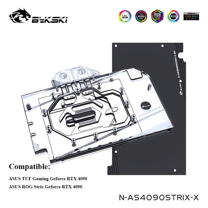 Bykski Water Cooler For ASUS ROG Strix Geforce RTX 4090,TUF Gaming Geforce RTX 4090 VGA Card Cooling