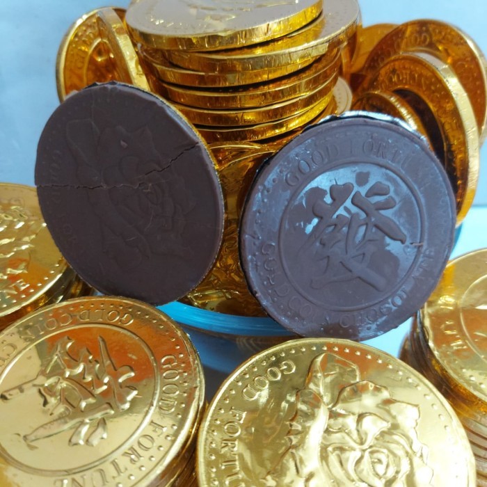 

Coklat Susu Koin Besar Emas 29Pcs 500Gram