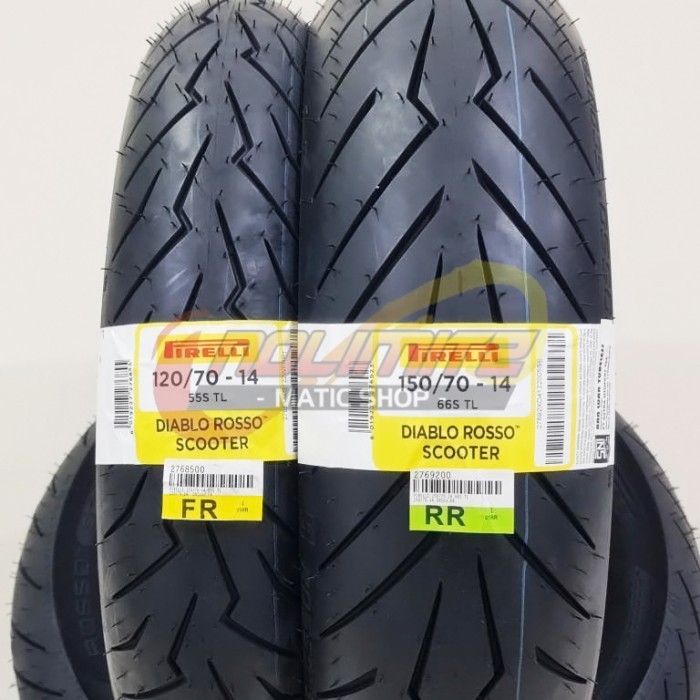 Ban Pirelli Diablo Depan Belakang 120/70 - 14 & 150/70 - 14 Aerox 155