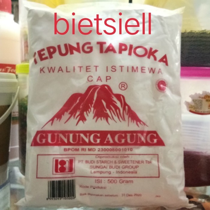 

PROMO! tepung tapioka 500 gr gunung agung 20 pcs/krt