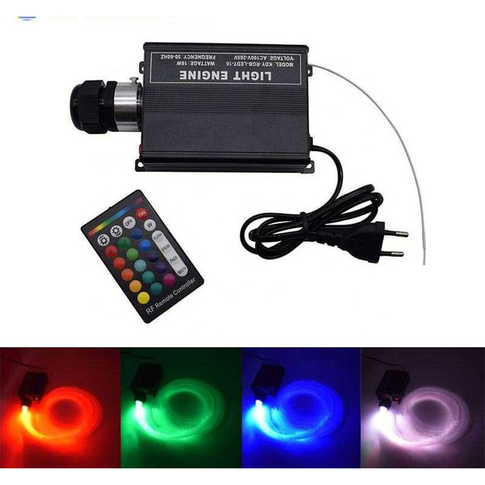 Mesin Lampu Hias Plafon Fiber Optik Cahaya Serat Optik 16W RGBW