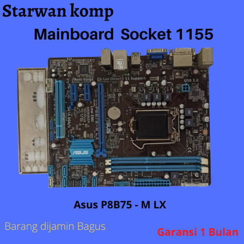 TERBARU Mainboard P8B75-M LX soket 1155 Ddr3 Asus