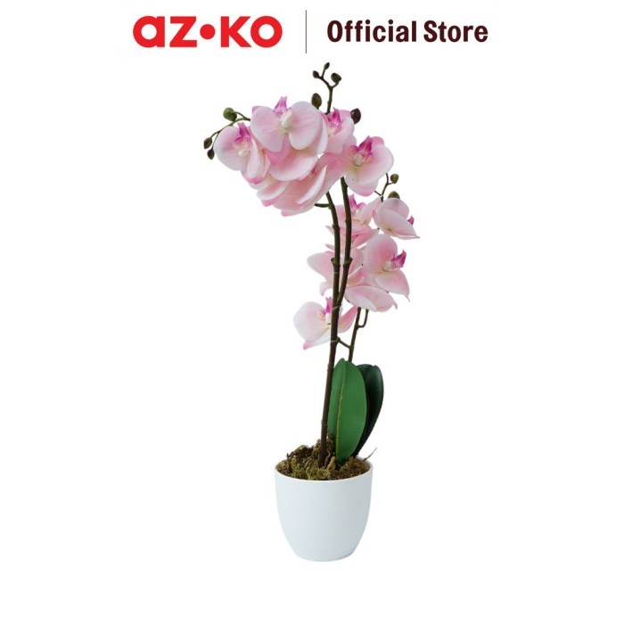 

AZKO ARTHOME 50 CM BUNGA ARTIFISIAL ORCHID DENGAN POT - PINK PASTEL TUMBUHAN BUATAN BUNGA HIAS