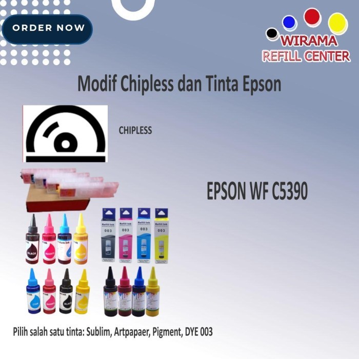 @=@=@=@=] Paket Modif Chipless dan Tinta Epson WF C5390 WFC5390