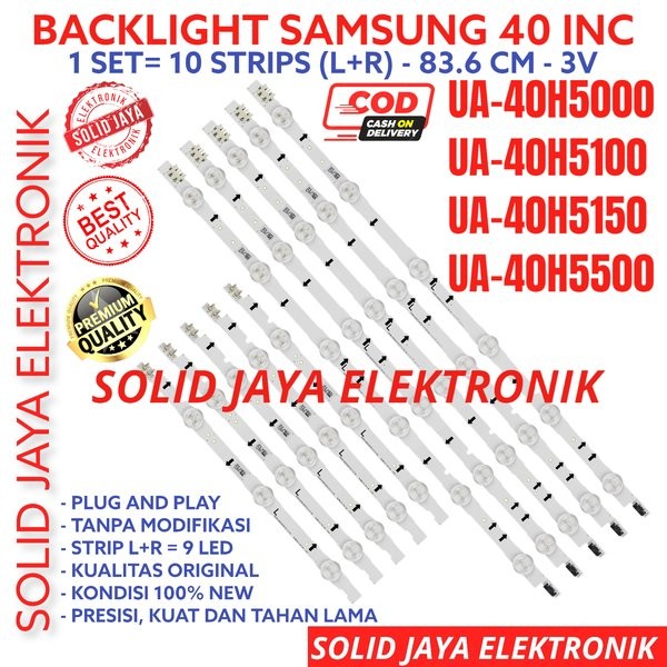 Backlight Led Samsung 40 In Ua 40Hu7000 40H5100 40H5150 40H5500 Ua40Hu7000 Ua40H5100 Ua40H5150