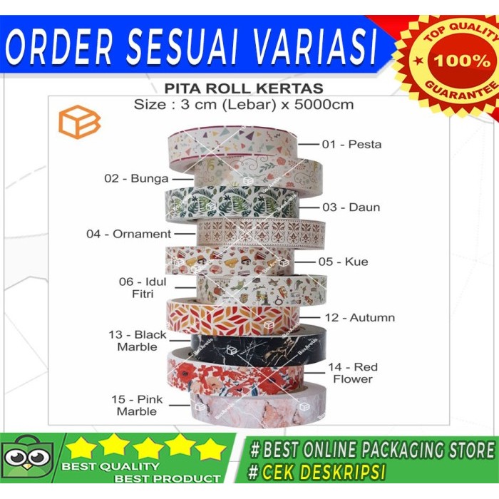 

Terlaris Pita Kertas berbagai motif. Cocok untuk Box/Toples Idul Fitri. - Pesta SALE