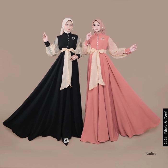 Produk Unggulan Mk Nadira Maxy Dress Impor Gamis Mk Muslim