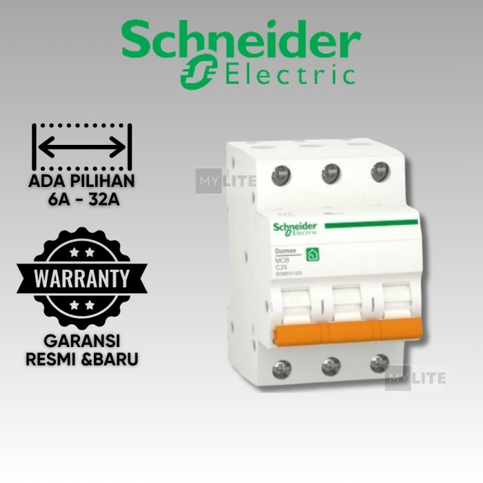 Mcb Schneider Domae 6 Ampere 10 Ampere 16 Ampere 20 Ampere 25 Ampere 32 Ampere 40 Ampere 50 Ampere
