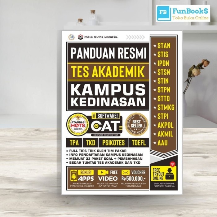 

Terbaru Buku Best Seller Panduan Resmi Tes Akademik Kampus Kedinasan Terlaris