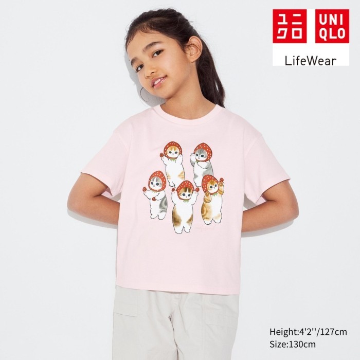 Uniqlo GIRLS UT mofusand Lengan Pendek 10