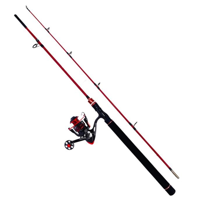 AquaPro - 1 Set Joran Pancing Spinning Handle Full EVA Fiber Solid dan Reel Pancing Fishing Reel