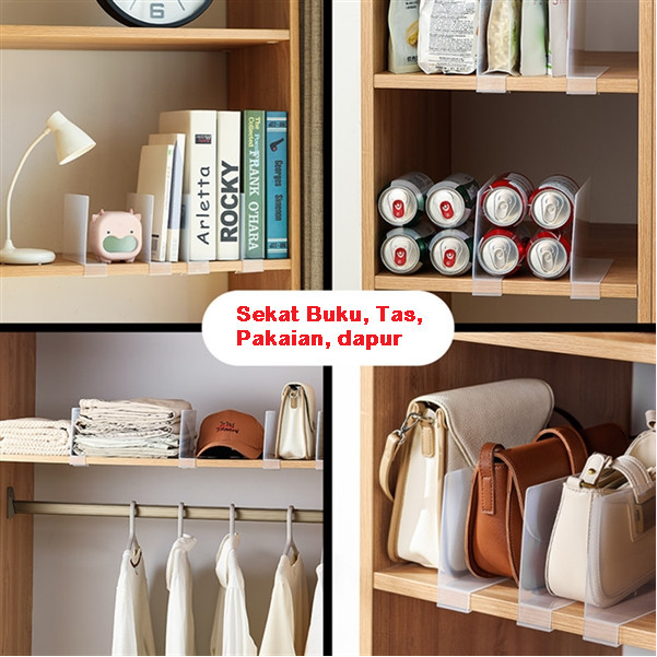 

TERBARU Pembatas lemari pakaian buku tas wardrobe partition 1 set 2 pcs