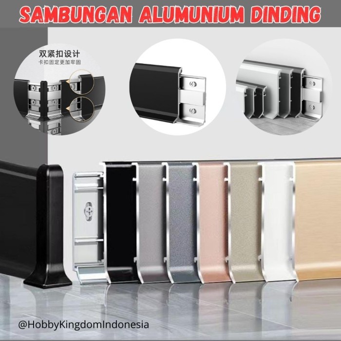 Lish List Lis Alumunium Sudut Dinding Anti Goresan Tembok Multifungsi