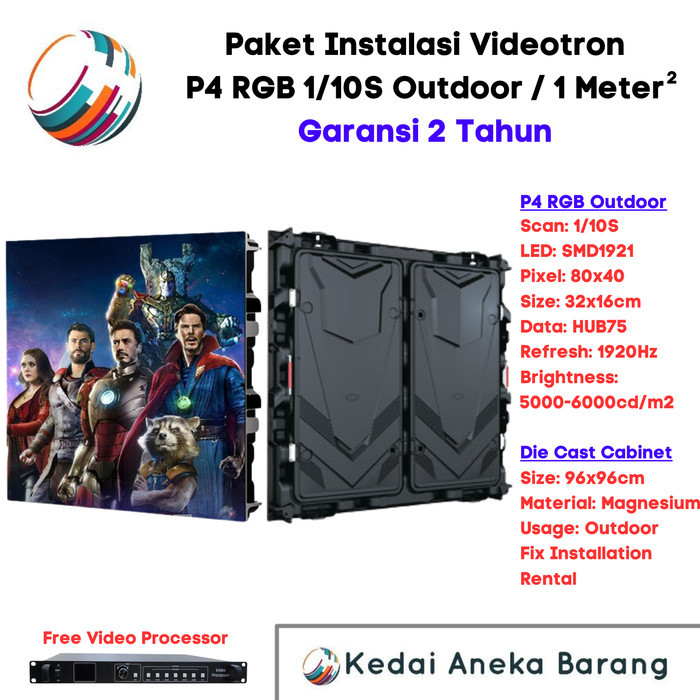 ,,,,,,,] Paket LED Videotron P4 Outdoor Kabinet Cabinet Die Cast 96x96