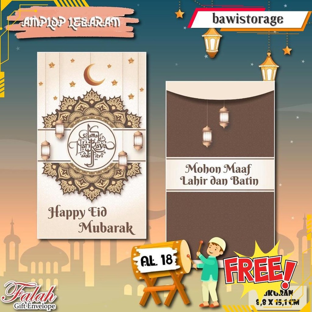 

Amplop Lebaran Falah Kode Al 18 Isi 50 Pcs / Muat Selembaran Uang Tanpa Dilipat / Amplop Cantik / Amplop Lucu / Amplop Lebaran Bisa Ecer Termurah Banget