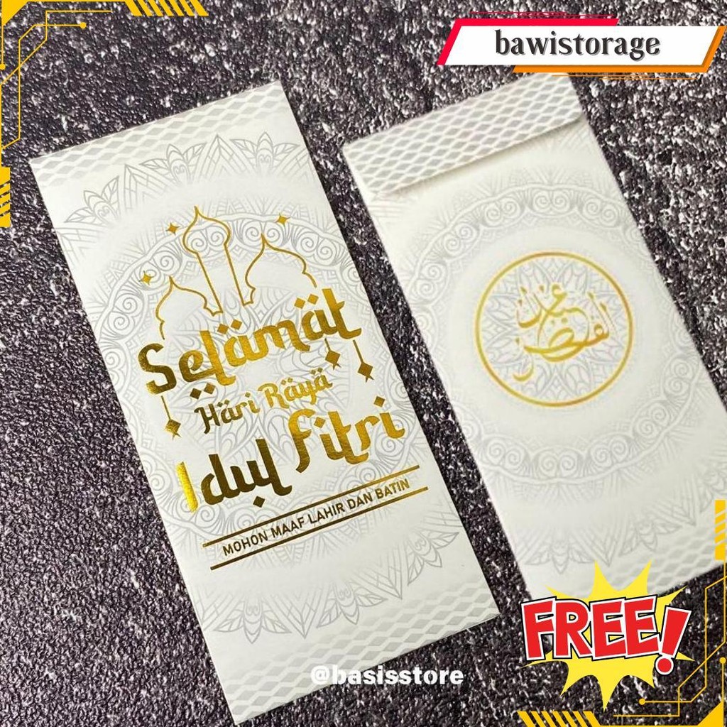 

Amplop Lebaran Idul Fitri Premium Hotprint Emas Ukuran 7,5X16 Cm 1 Pack Isi 10 Pcs Termurah Banget