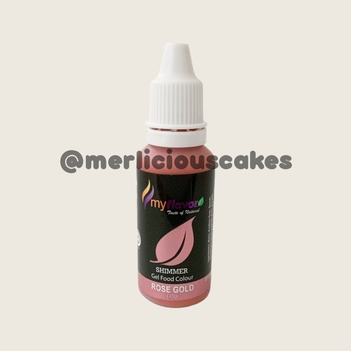 

*#*#*#] My Flavor Rose Gold Shimmer for Cake Painting Pewarna Makanan Halal