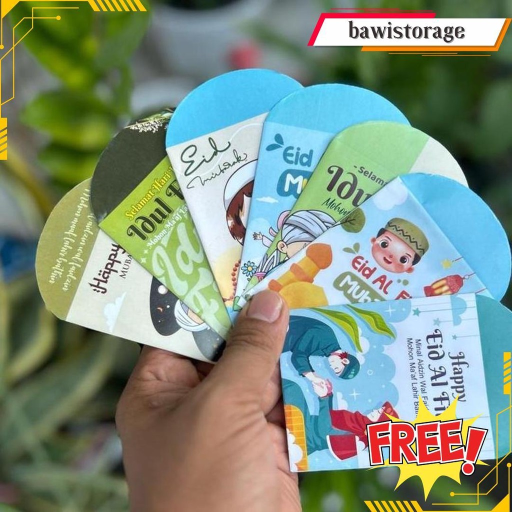 

10 Pcs Amplop Medium Muslim Aestetik Amplop Lebaran 2025 Cod