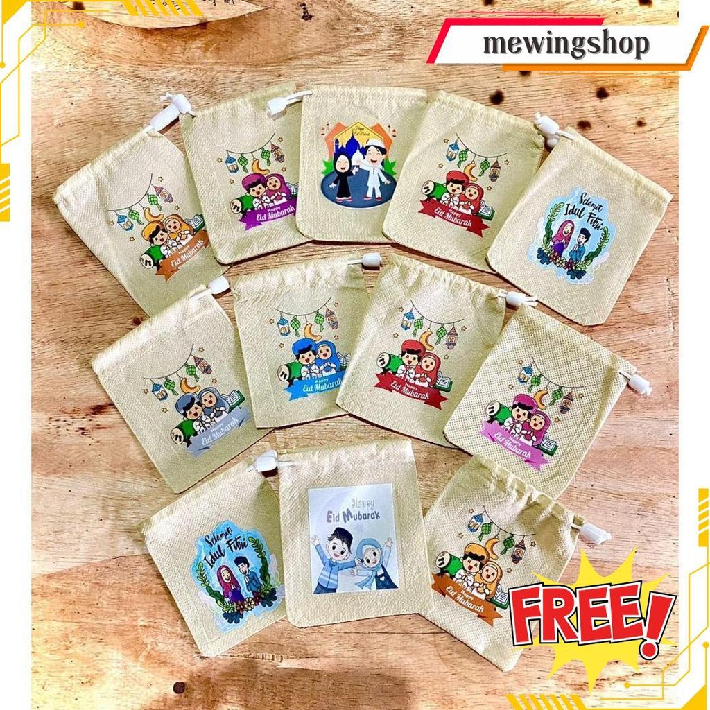 

Amplop Lebaran Mini Pouch Serut Kain/Amplop Kain Viral Serbaguna Gratis Ongkir