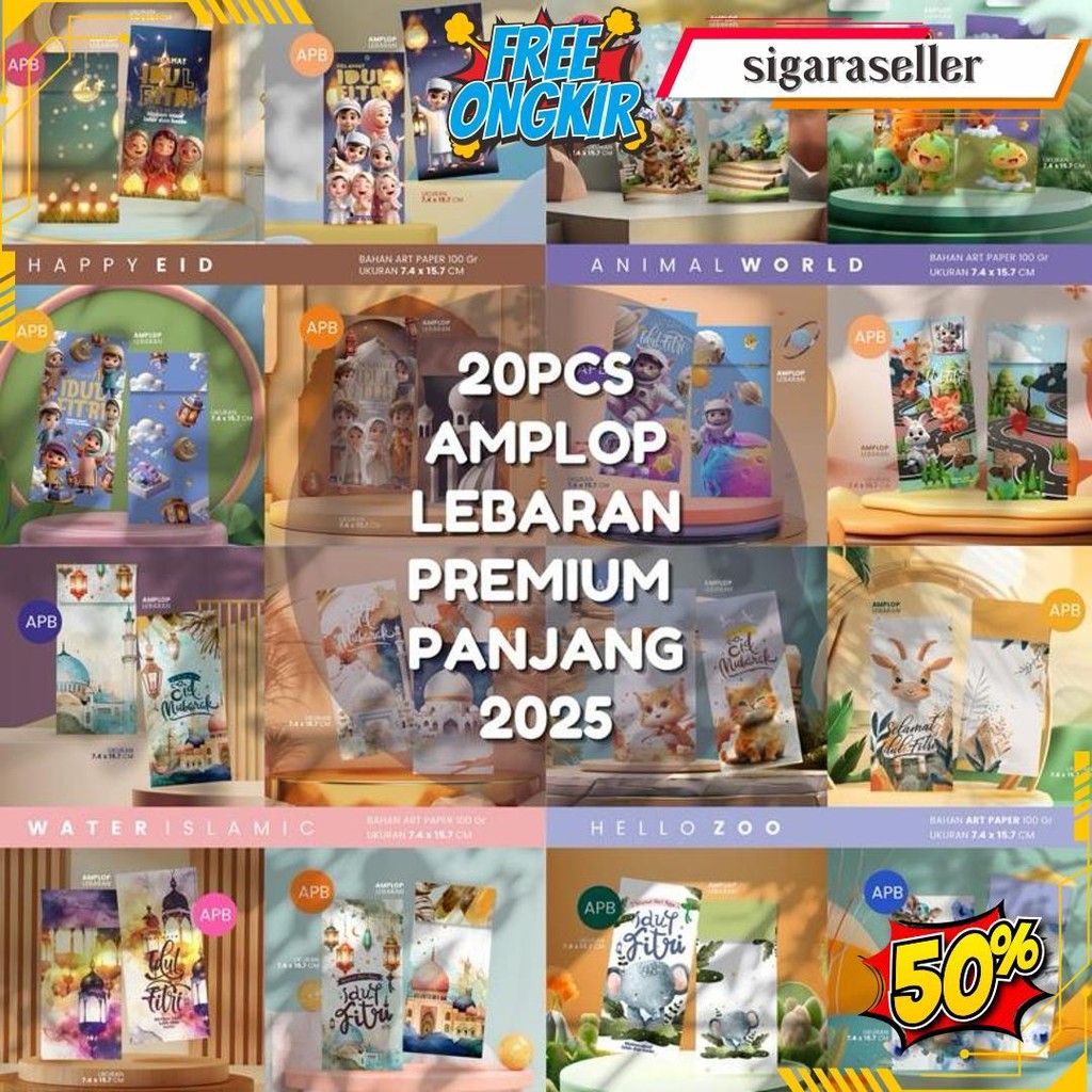 

20Pcs Amplop Angpao Lebaran Aesthetic Idul Fitri Premium Panjang 2025 Termurah Banget