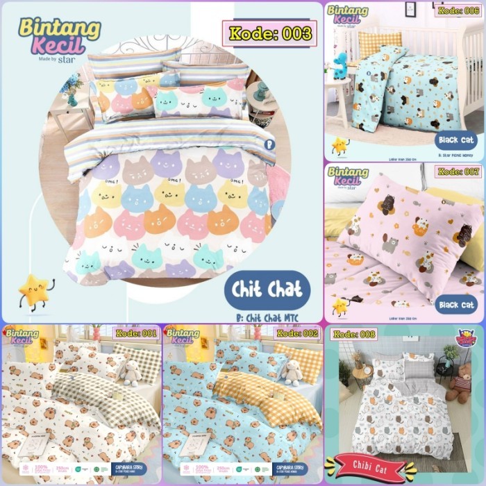 Sprei Set Star Sprei jadi Motif Kucing Pilihan Star Kids
