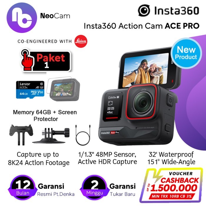 Insta360 Ace Pro Action Camera Insta 360 Acepro Action Camera