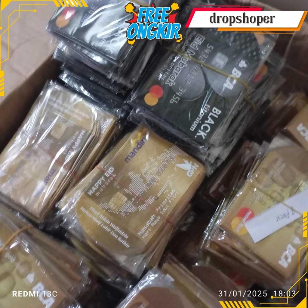 

(50 Pcs) Amplop Lebaran Motif Atm 2025 Cod