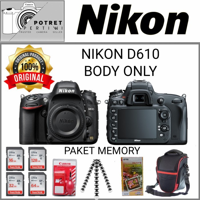 Nikon D610 Body Only / Kamera Dslr Nikon D610 Body Only / Body Only