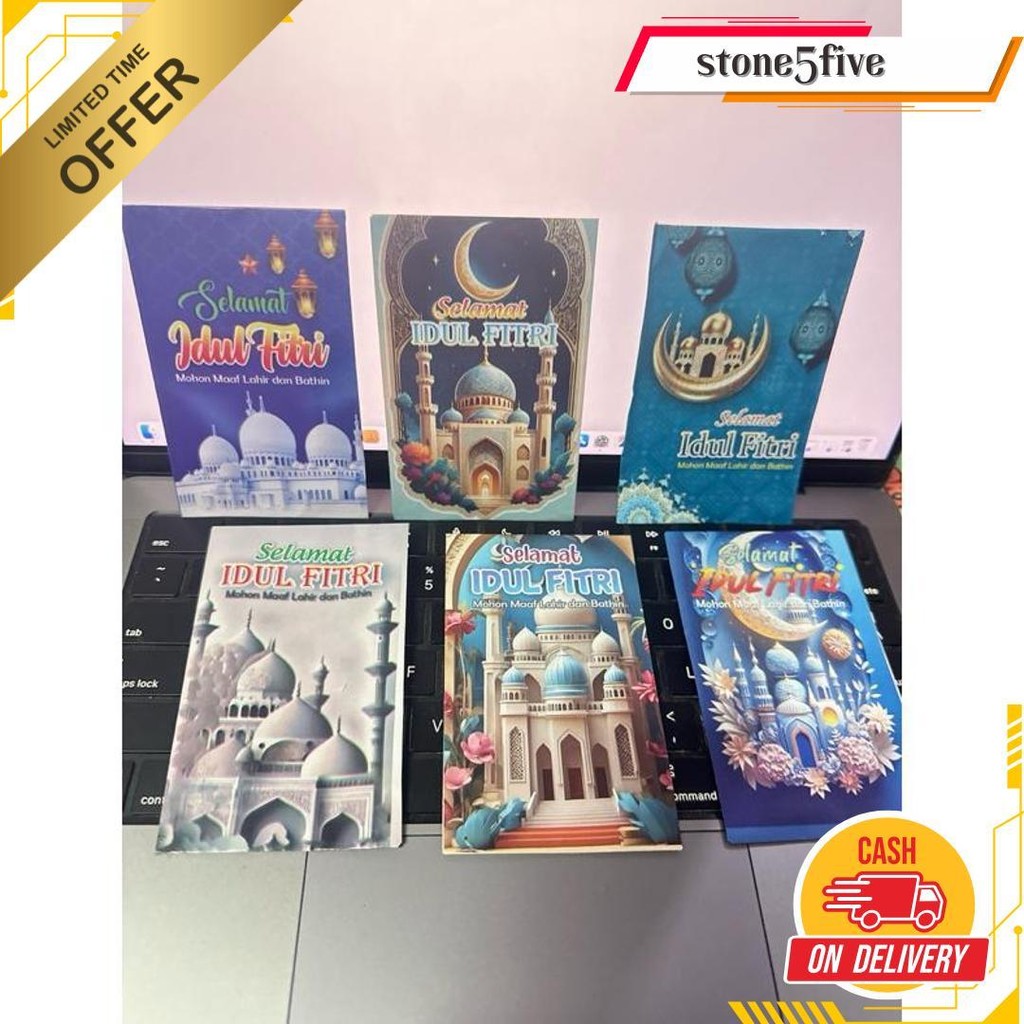 

100Pcs Amplop Lebaran Idul Fitri Karakter Lucu Isi Amplop Mini Grosir Termurah Banget