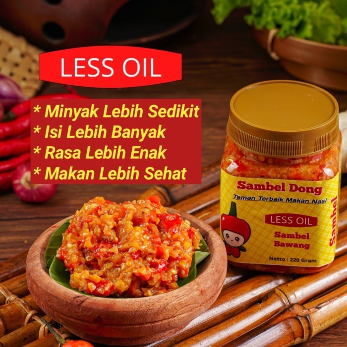 

TERLARIS SAMBAL BAWANG BOTOL 220 GRAM HOMEMADE, LESS OIL, ENAK KUALITAS PREMIUM, ISI BANYAK SEBOTOL