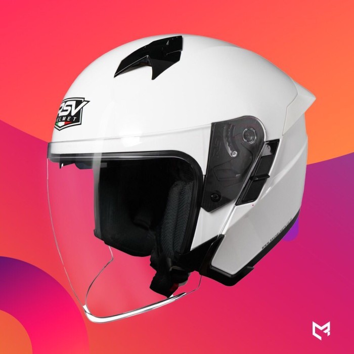 Rsv Helmet Sv300 White Glossy Double Visor Helm Rsv Sv300