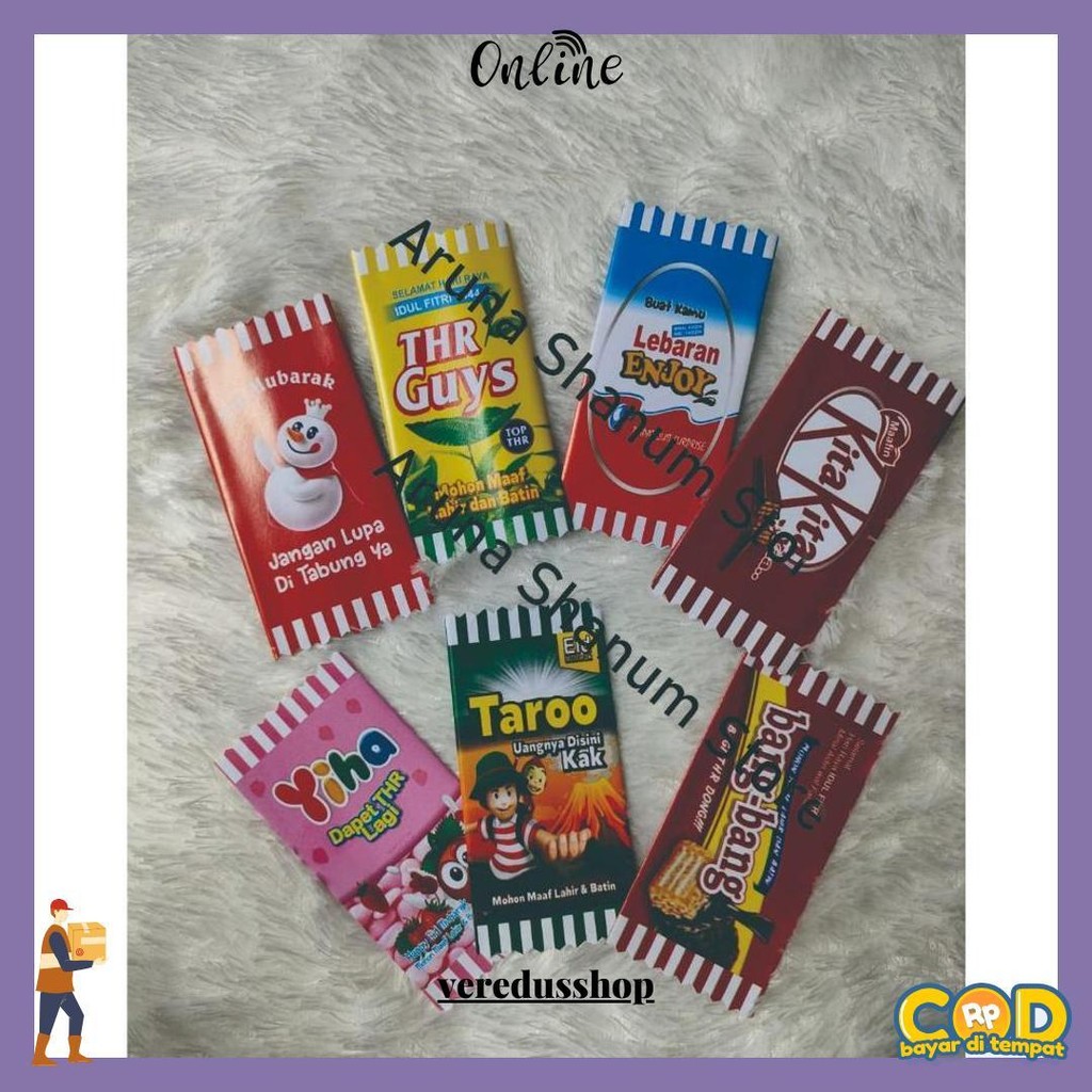 

Grosir 100 Pcs Amplop Lebaran Motif Permen Termurah Banget