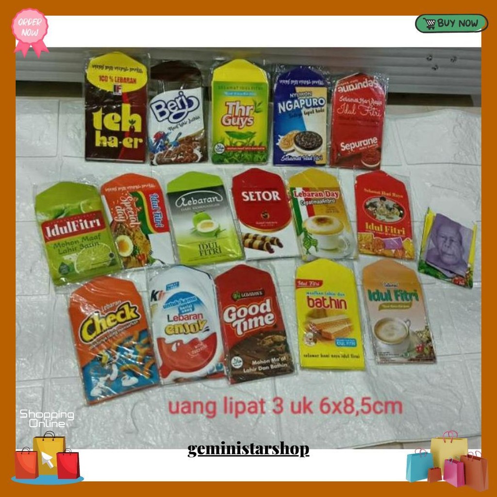 

100Lembar Amplop Snack Viral Lebaran Ukuran Medium 6.5X8Cm Cod