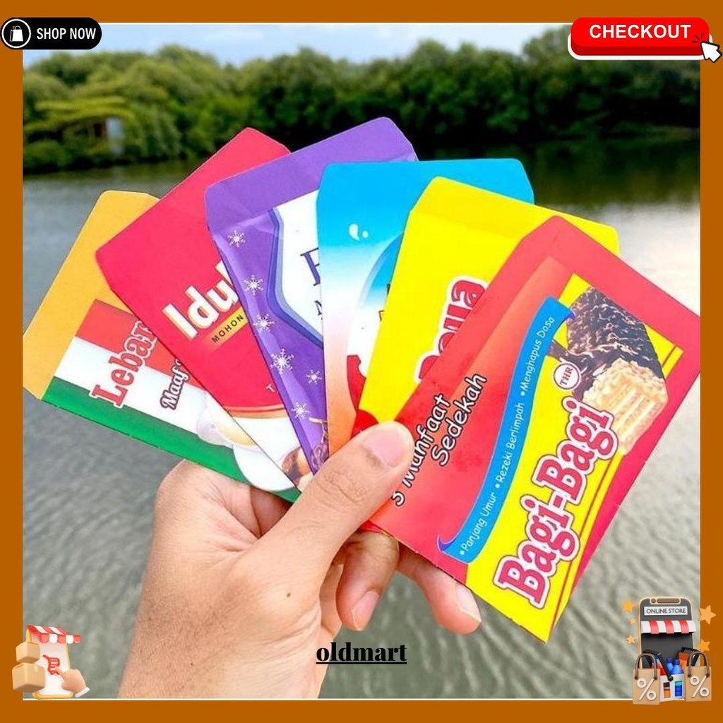 

Isi 100 Pcs Amplop Lebaran Angpau Idul Fitri Karakter Atm Motif Snack Chiki Termurah Banget