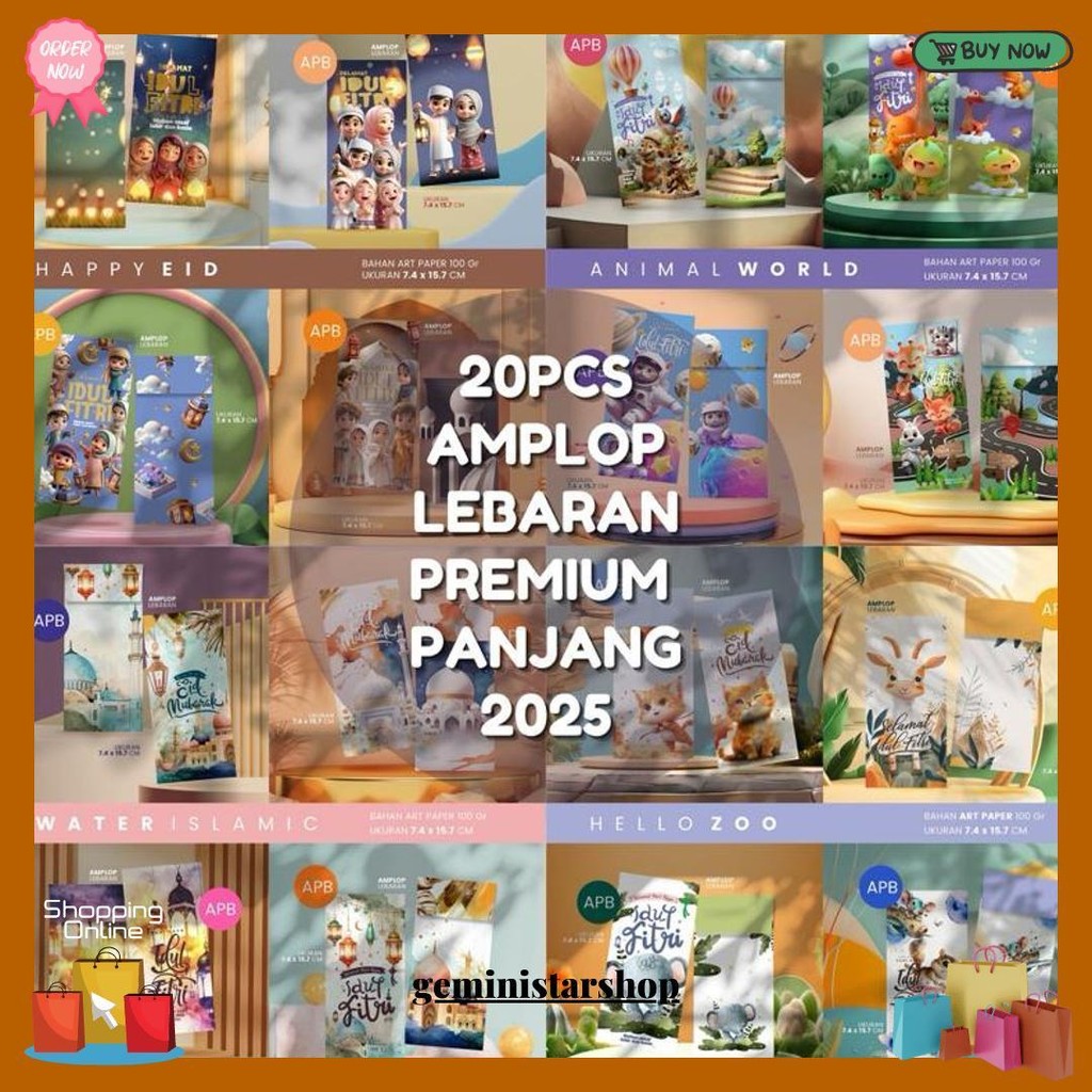 

20Pcs Amplop Angpao Lebaran Aesthetic Idul Fitri Premium Panjang 2025 Termurah Banget