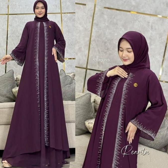 RENATA ABAYA/gamis lebaran 2025 idul fitri/remaja dewasa/abaya terbaru lebaran/baju lebaran abaya pe