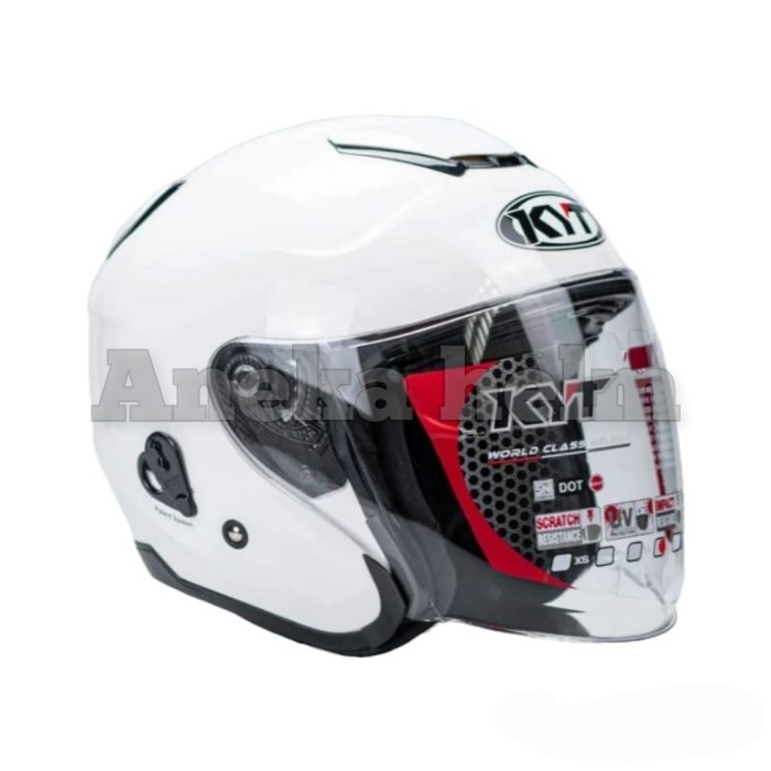 Helm Kyt Kyoto Solid White/Putih